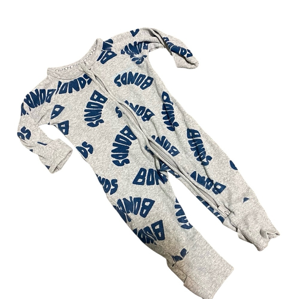 BONDS Wondersuit 3-6 m Size 00 Baby Boy Zipper Sleeper Ribbed Zip Clothing